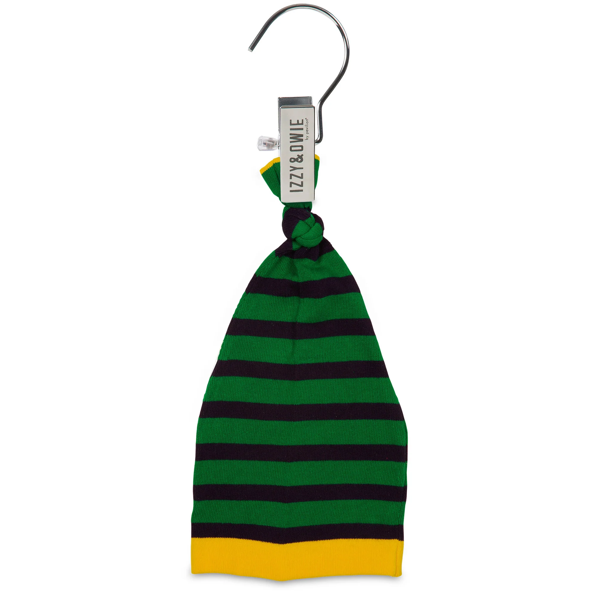 Dark Green and Navy Stripe 0-12 Month Baby Hat - Image 3